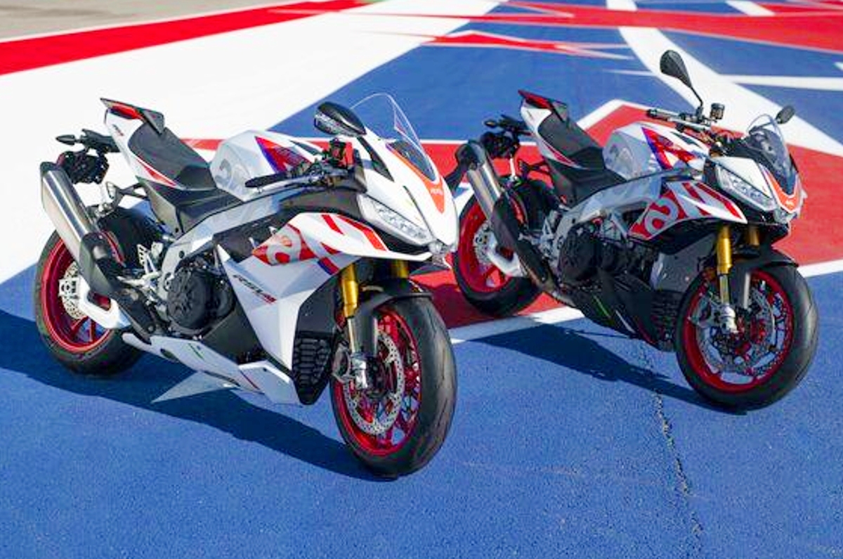 Aprilia RSV4 price, Tuono V4 price, engine, electronics, colours.